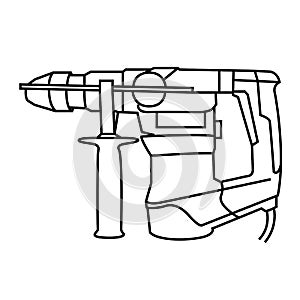 Vector flat outline image of a perforator